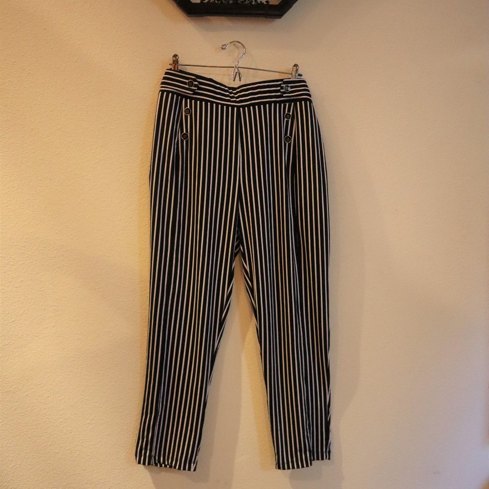 ❎SOLD NWT ROBERT LEWIS STRIPED WIDE LEG PANT SZ XL